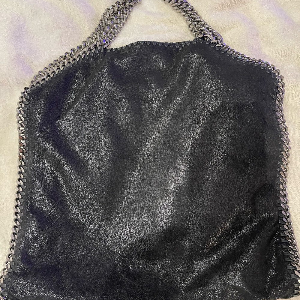 Black Chain-Trimmed Women's Bag